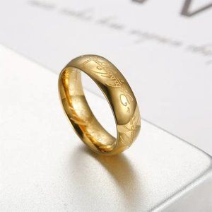 18k gold plated titanium ring